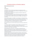 El hombre primitivo y el hombre moderno