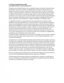 El Laberinto de la Soledad de Octavio Paz. Página 1