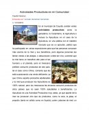 Actividades productivas en mi Comunidad (Ejemplo)