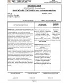 Secuencia de contenidos. Ciencias Exactas