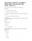 TEST EDUCACION EN VALORES