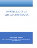 Confiabilidad en las fuentes de informacion