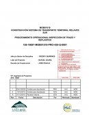 CONSTRUCCIÓN SISTEMA DE TRANSPORTE TEMPORAL RELAVES SUR PROCEDIMIENTO OPERACIONAL INSPECCIÓN DE TRAZO Y REPLANTEO