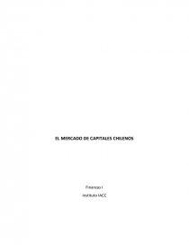 EL MERCADO DE CAPITALES CHILENOS. Página 1