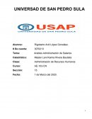 Análisis administración de salarios