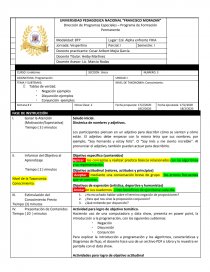 Programación I Plan por dos Horas Clase. Página 1