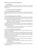 PRODUCTO: CICLO DE VIDA DE UN PRODUCTO.