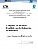 Campaña de pruebas cualitativas de detección de Hepatitis C