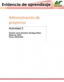 Administración de proyectos Actividad 2