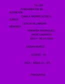 TALLER FUNDAMENTOS DE NUTRICION