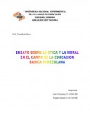 ENSAYO DE ETICA valores humanos