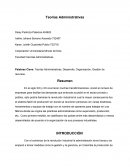 Teorías Administrativas, Desarrollo, Organización, Gestión de recursos