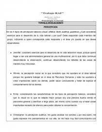 TEMAS E INDICACIONES. PERCEPCION. Página 1