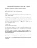 Crecimiento económico vs desarrollo humano