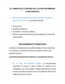 EL CAMINO DE LA PRUEBA EN LA ETAPA INTERMEDIA (FASE ESCRITA)