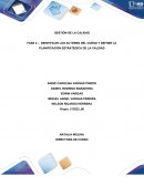 IDENTIFICAR LOS ACTORES DEL CURSO Y DEFINIR LA PLANIFICACIÓN ESTRATÉGICA DE LA CALIDAD