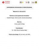 Epistemología, teoría social y teorías educativas