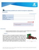 Problemas de redes de transporte, asignación y transbordo