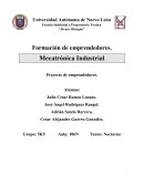 Mecatrónica Industrial Proyecto de emprendedores