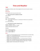 Time and Weather