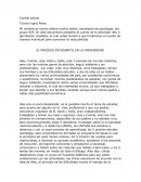 EL PROCESO ESTUDIANTIL EN LA UNIVERSIDAD