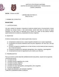 LABORATORIO DE FISICA IV. MAGNETISMO. Página 1