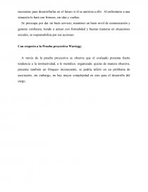 INFORME PSICOLOGICO DE PRUEBAS REALIZADAS. Página 3
