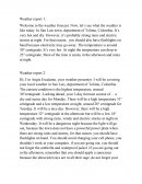 Actividad de ingles ﻿Weather report 1,2
