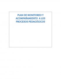 Plan de Monitoreo y Acompañamiento 2020 CEBA “Jose´María Arguedas”. Página 1