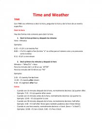Time and Weather. Página 1