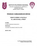 Ensayo el lobo de wall street