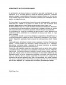 Administración de los Recursos Humanos