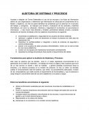 TALLER IMPLEMENTACION AUDITORIA DE SISTEMAS Y PROCESOS