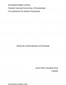 Funundamentos de Gestión Empresarial Hisoria de la Administracion de Empresas