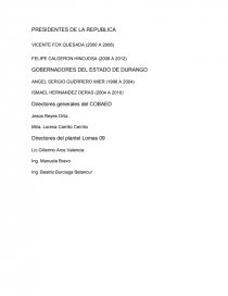 Directores generales del COBAED. Página 1