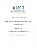 ASIGNATURA: TALLER DE MANEJO Y CONTROL DE GRUPO