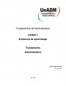 Evidencia de aprendizaje Fundamento Administrativo