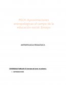Aproximaciones antropológicas al campo de la educación social