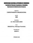 Como afecta la organización los mensajes parentales que han recibido sus empleados en la infancia?