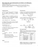 Determinación espectrofotométrica de fósforo en fertilizantes
