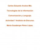 Actividad 7 Análisis de Discurso