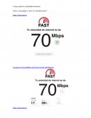 Prueba de velocidad de internet