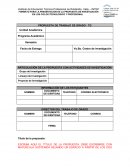 ARTICULACIÓN DE LA PROPUESTA CON ACTIVIDADES DE INVESTIGACIÓN