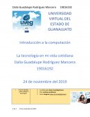 Introducción a la computación La tecnología en mi vida cotidiana