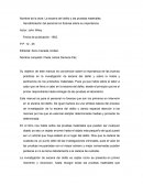 Nombre de la obra: La escena del delito y las pruebas materiales