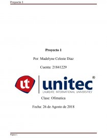 Proyecto 1 Clase: Ofimatica. Página 1