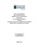 MANUAL DE PROCEDIMIENTO PARA LA PRESENTACION DE LA MEMORIA DE TÍTULO O TESIS DE GRADO