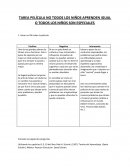 Análisis película NO TODOS LOS NIÑOS APRENDEN IGUAL