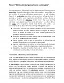 Nistbet "la formación del pensamiento sociológico"