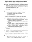 BANCO DE PREGUNTAS PARCIAL 1: ADMINISTRACIÓN DE PERSONAL